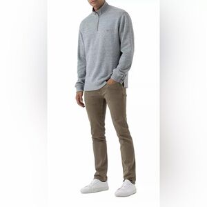 NWT Rodd & Gunn Alton Ave Quarter-Zip Sweater Men’s Size L Fog Gray Pullover